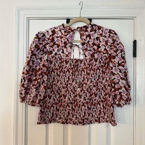 Maeve by Anthropologie Floral Smocked Top